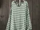Camicetta casual a maniche lunghe con nodo scozzese Plus