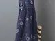 Abito con risvolto a trapezio a maniche lunghe con stampa floreale vintage Plus