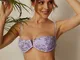 Costume da bagno da donna floreale con ferretto con ferretto e mezza coppa a V in tessuto...