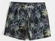 Pantaloncini da spiaggia stampati con palme tropicali con coulisse Nuoto ad asciugatura ra...