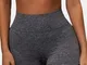 Pantaloncini sportivi senza cuciture elasticizzati da donna Yoga Gym