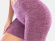 Pantaloncini da corsa per sollevamento dell'anca senza cuciture Yoga da donna