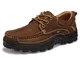 Scarpe casual resistenti all'usura antiscivolo in pelle di mucca da uomo