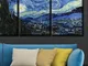 3PCS Sky Senza cornice Olio Pittura su tela Misteriosa Wall Art Soggiorno Decorazioni per...