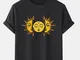 T-shirt casual da uomo stampata in cotone 100% Sun God