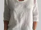 T-shirt da donna con scollo tinta unita in nappa