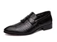 Uomo in pelle di coccodrillo microfibra Modello Mocassini slip on scarpe eleganti