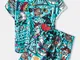 Mens Allover Funny Cartoon Print Sciolto Casual Due Pezzi Abiti