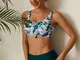 Costumi da bagno a vita alta da donna con cinturino a vita alta e nodo colorante