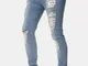 Jeans skinny con strappi