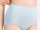 4PCS Plus Mutandine a vita alta antibatteriche traspiranti in cotone da donna