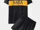 Mens cotone Modello stampa abiti casual o-collo larghi e leggeri