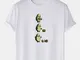 T-shirt casual a maniche corte in cotone con stampa avocado da uomo