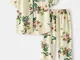 Plus Set da notte per donna a maniche corte in cotone con stampa floreale di dimensioni Ca...