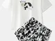 Pigiama estivo da donna con pigiama con stampa O-Neck