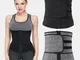 Neoprene Sauna Allenatore in vita Sweat Cintura Compressione Trimmer Allenamento Idoneità...