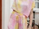 Pigiama donna tie dye set stampa O-collo Softies loungewear ampio con top corto