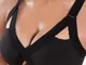 Reggiseni sportivi antiurto incrociati senza fili per Yoga