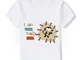 Maglietta modale a maniche corte per bambini t-shirt con stampa scimmia per bambini