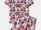 Colletto bavero allentato leggero casual etnico stampa paisley uomo due pezzi abiti