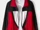 Cardigan da uomo con orlo elastico casual con risvolto frontale patchwork a blocchi di col...