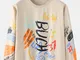 Felpe da uomo in cotone a maniche lunghe con stampa graffiti con stampa graffiti