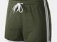 Pantaloncini da uomo a righe in rete Cintura Mini pantaloncini boxer casual traspiranti ad...
