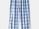 Pigiama per la casa in cotone traspirante con plaid blu sul cavallo Pantaloni con tasche e...
