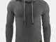Uomo Felpa Autunnale Invernale in Jacquard  di Stile Casual Sportivo in Colore a Tinta Uni...
