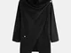 Cardigan lunghi da uomo in tinta unita 100% cotone con collo a scialle irregolare