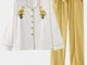 Plus Set pigiami con stampa in cotone taglie forti Cardigan da notte per donna Inverno pri...