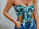 Tops da donna Nodo frontale Tropicale Bohemien