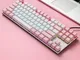 iBlancod K87 87 tasti Tastiera meccanica cablata Pannello metallico Keycap a iniezione bic...