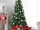 Albero di Natale artificiale da 8 piedi con 1430 punte di ramo Decorazione natalizia in PV...