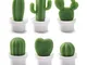 6 pezzi magneti per frigorifero magneti per frigorifero a forma di cactus