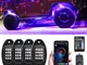 RGB LED Rock Lights Luci a LED multicolori impermeabili con APP BT 24 Key Controller Funzi...