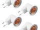 2PCS EU Plug to E27 Adapter LED Light B-ulb Converter Socket Holder con interruttore a pul...