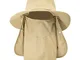 Sun Hat UV Protection Wide Brim Neck Flap Face Cover Multifunctional Cap for Hiking Fishin...