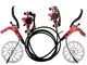 Set freno idraulico per bici elettrica con rotori da 160 mm Leva pinza freno a disco idrau...