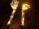Lampada da Giardino Solare con LED Luce a Forma di Mano Scheletro Decorazione per Hallowee...