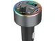 Trasmettitore FM Bluetooth T69 V5.0 Dual 20W PD Caricabatterie per Auto con Luce Retroillu...