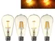 E27 ST64 6W Copertura chiara retro vintage filamento COB LED lampada luce lampadina AC110/...