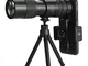 Telescopio monocolo HD Zoom a bassa visione notturna potente 10-300X40 per campeggio, cacc...