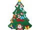 Albero di Natale in feltro fai-da-te Appendiabiti per albero di Natale Decorazioni per la...