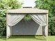 vidaXL Gazebo con Tetto Doppio Crema 3x3x2,68 m in Tessuto