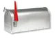  Mailbox USA con bandierina, alluminio