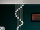 ORION Lampada LED a sospensione Ball 18 luci, oro/crema