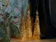  Albero decorativo a LED Kirstine, oro, altezza 53,5 cm