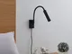Lucande Anaella applique LED, nero, 47 cm