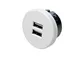 Doppia presa USB, rotonda, bianco